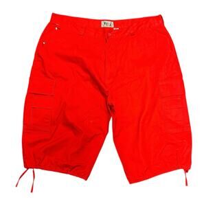 BTL Beyond the Limit Red Cargo Shorts 44‎ Big Tall Baggy Hip Hop Skater